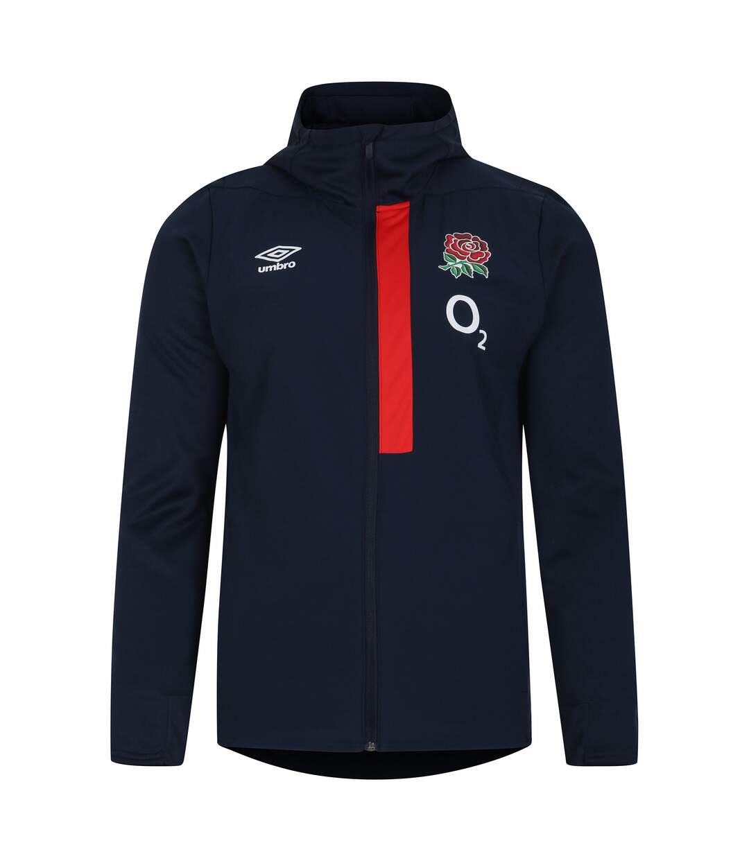 Umbro - Veste à capuche 23/24 - Homme (Bleu marine foncé / Rouge flamme) - UTUO1511