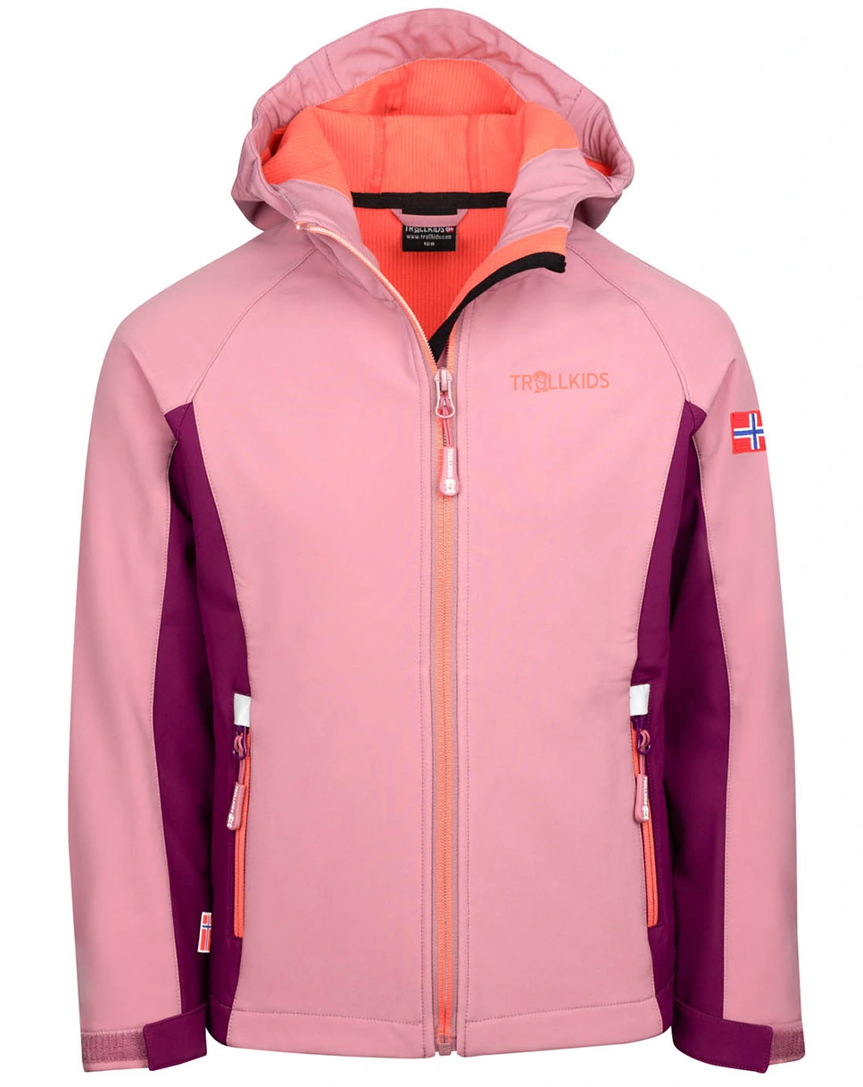 Softshelljacke KRISTIANSAND GIRLS in orchid/mulberry/peach