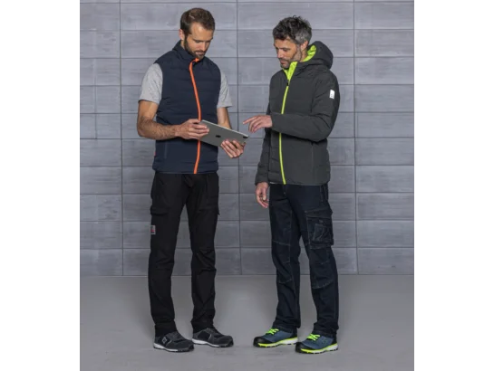 Blouson de travail Matelassé Moon Anthracite/Lime