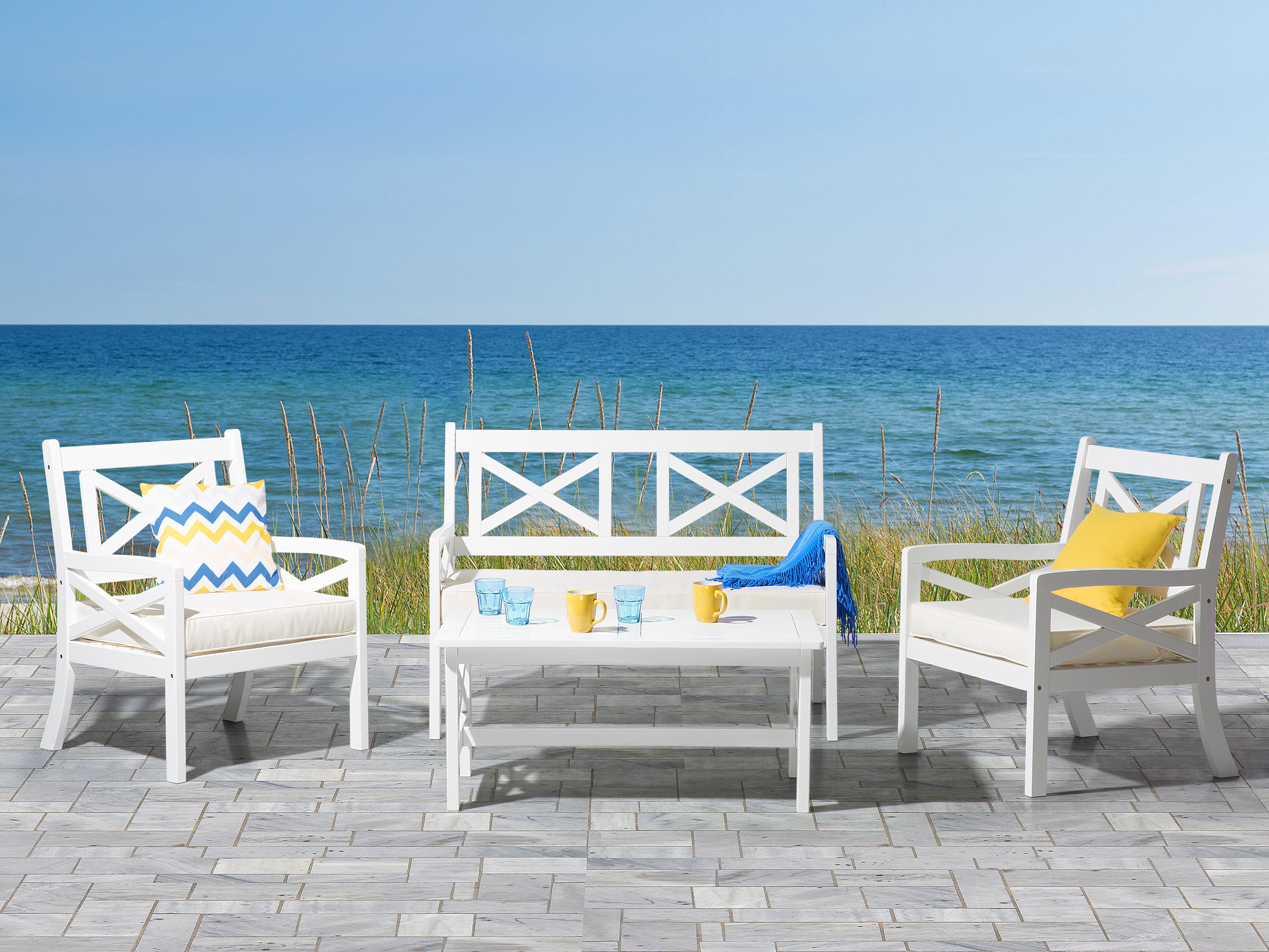 Tuin eettafel BALTIC 55 cm 100 cm Acaciahout Wit