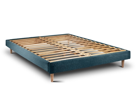 SOMMEIL DE PLOMB - Sommier 180 x 200 Sommier kit bouclette bleu 180x200 h29cm