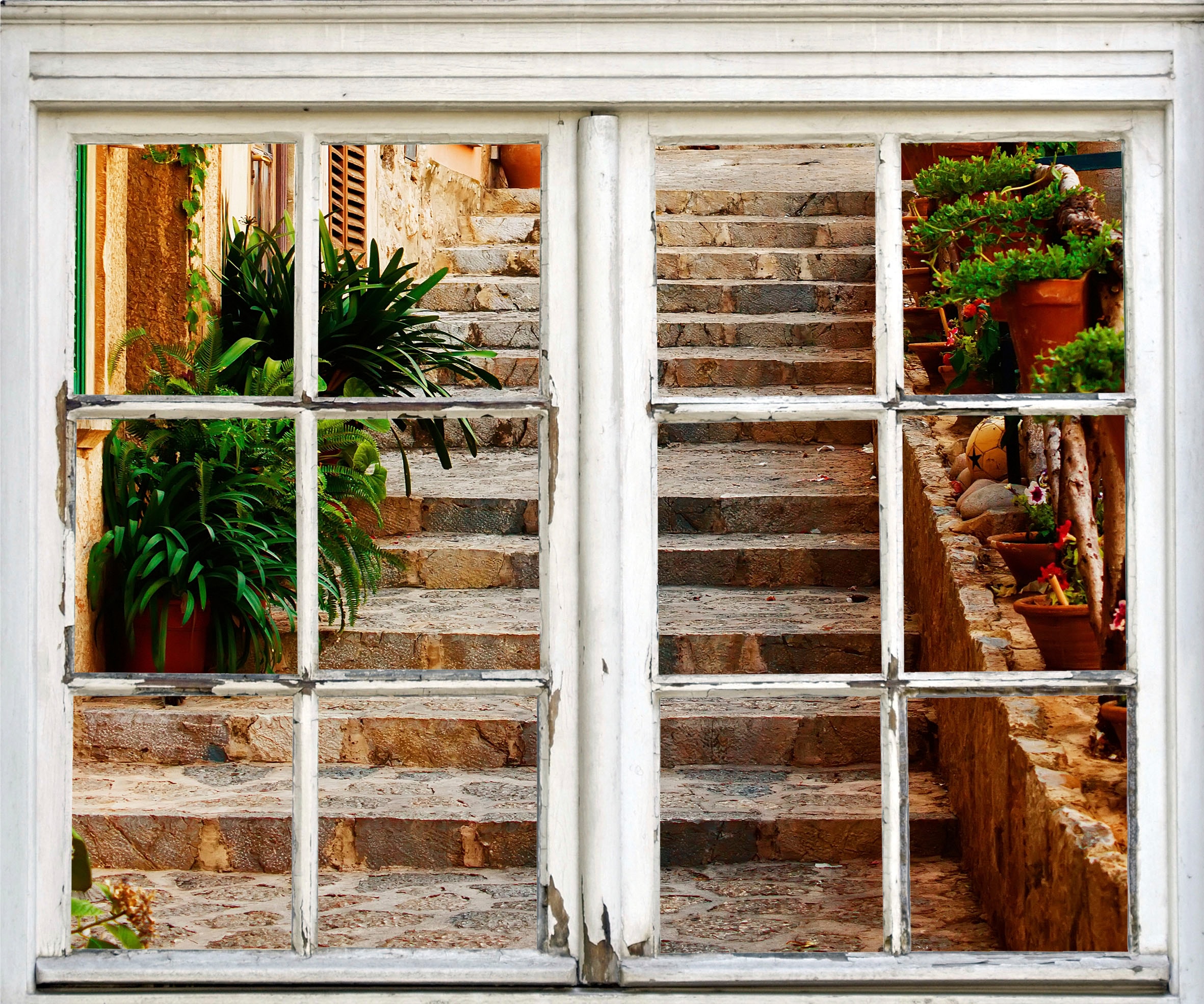 queence Wandsticker »Treppe« Wandsticker, Wandbild, selbstklebend, Treppe