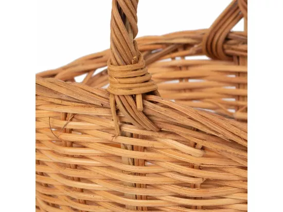 Panier ovale en osier marron 19x15x09-23h