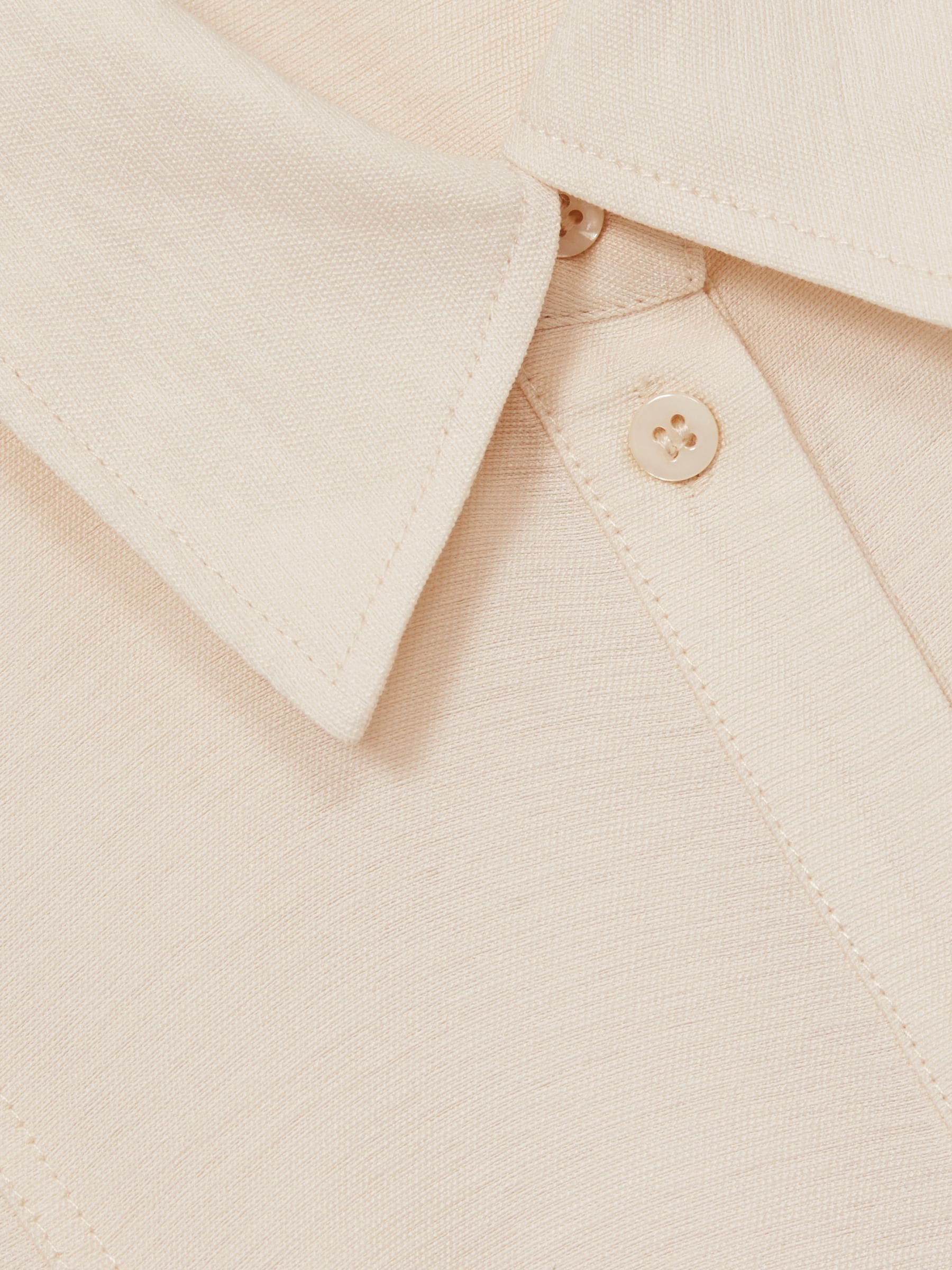 Crème - Reiss Millie strandcover-up speelpakje met ceintuur