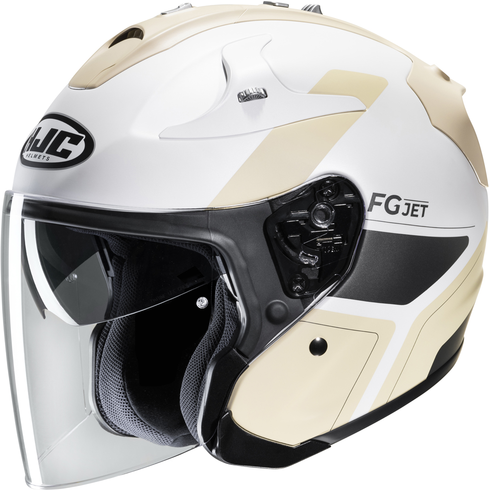 HJC - Casque FG-Jet Epen MC9SF / Blanc / Beige / Mat