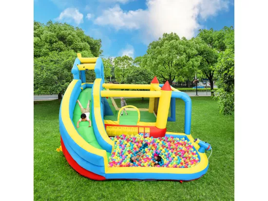 Château gonflable pour les enfants de 3 à 10 ans - avec Souffleur - charge max 135kg - 364x315x239cm