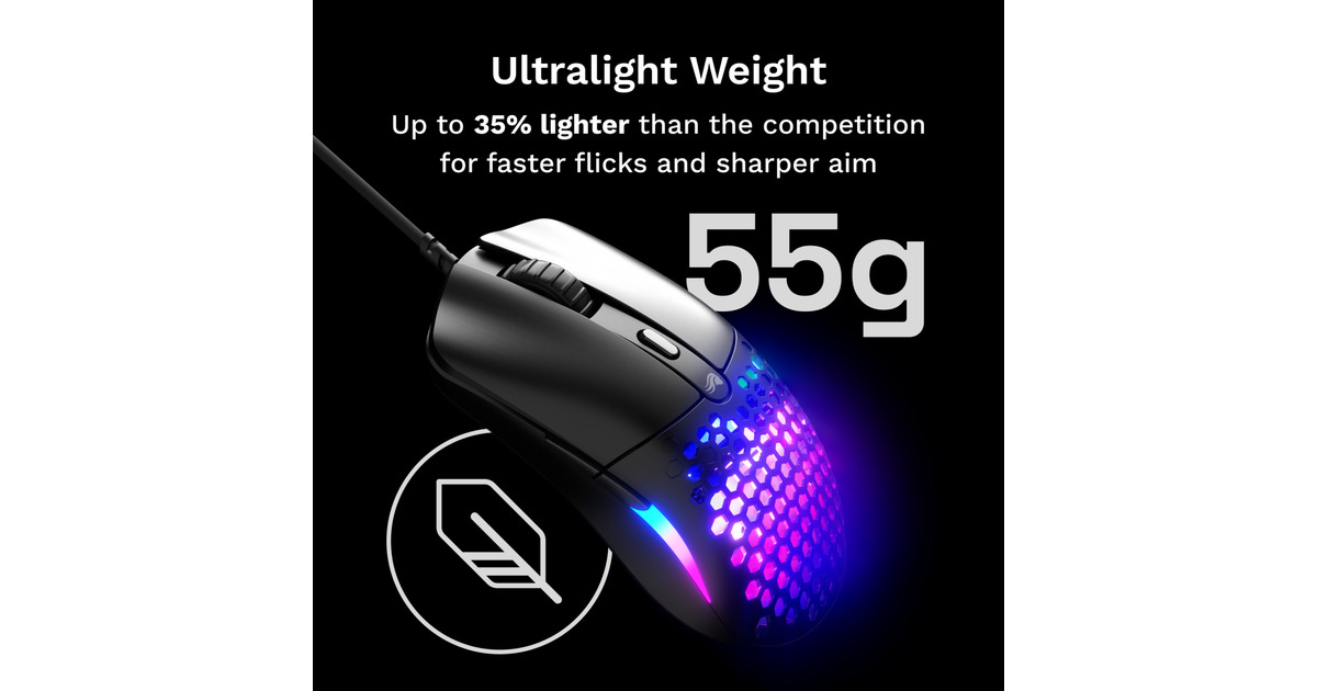 GloriousModel O Eternal gaming muis  (Zwart, 100 - 12.000 DPI, RGB)
