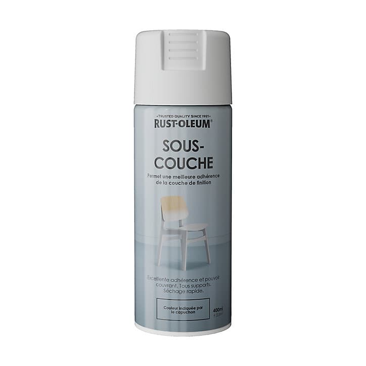 Sous-couche en bombe aérosol Rust-Oleum blanc 400ml