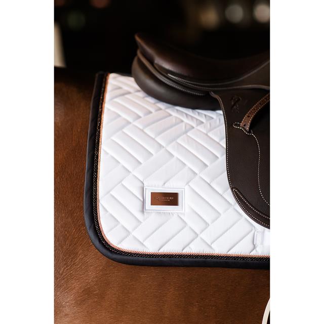 Zadeldek Equestrian Stockholm Modern White Dark Ocean Springen Wit-donkergrijs