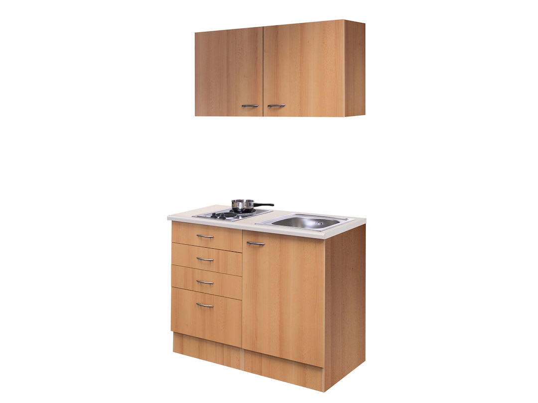 Miniküche Nano 100 cm Buche Nachbildung