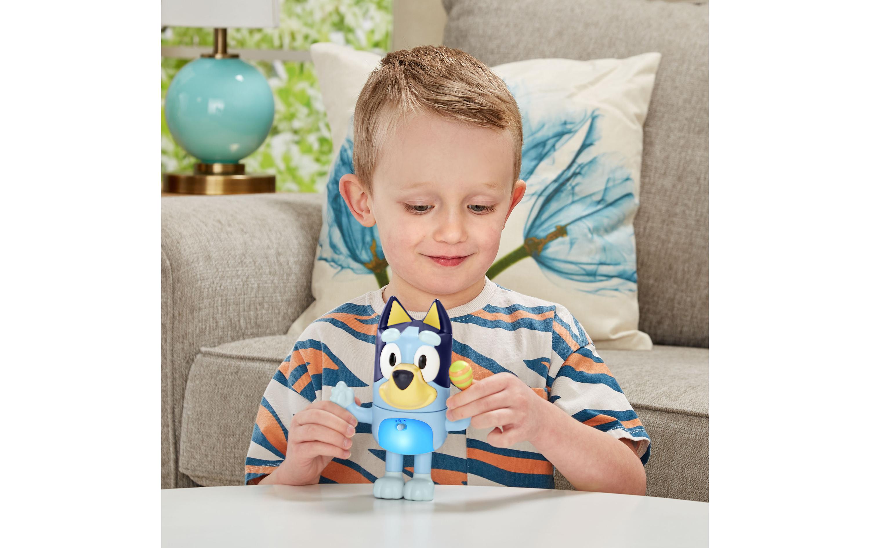 Dreh- und Zieh-Reaktionsspiel Bluey BlauInteraktive Spielfigur Bluey für Kinder