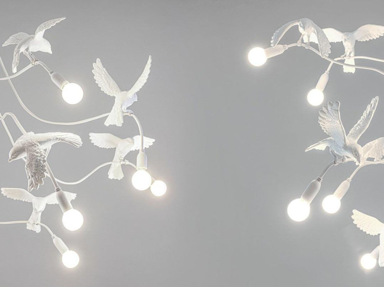 Seletti Sparrow kroonluchter wit