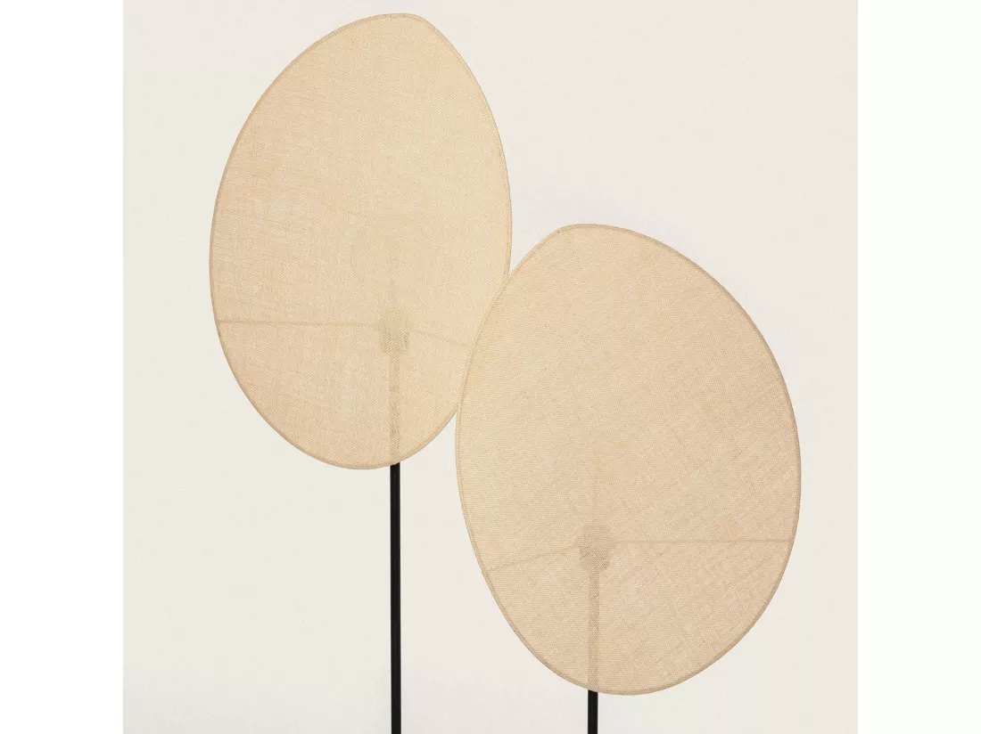 Lampadaire Métal et Textile Elliptica Noir