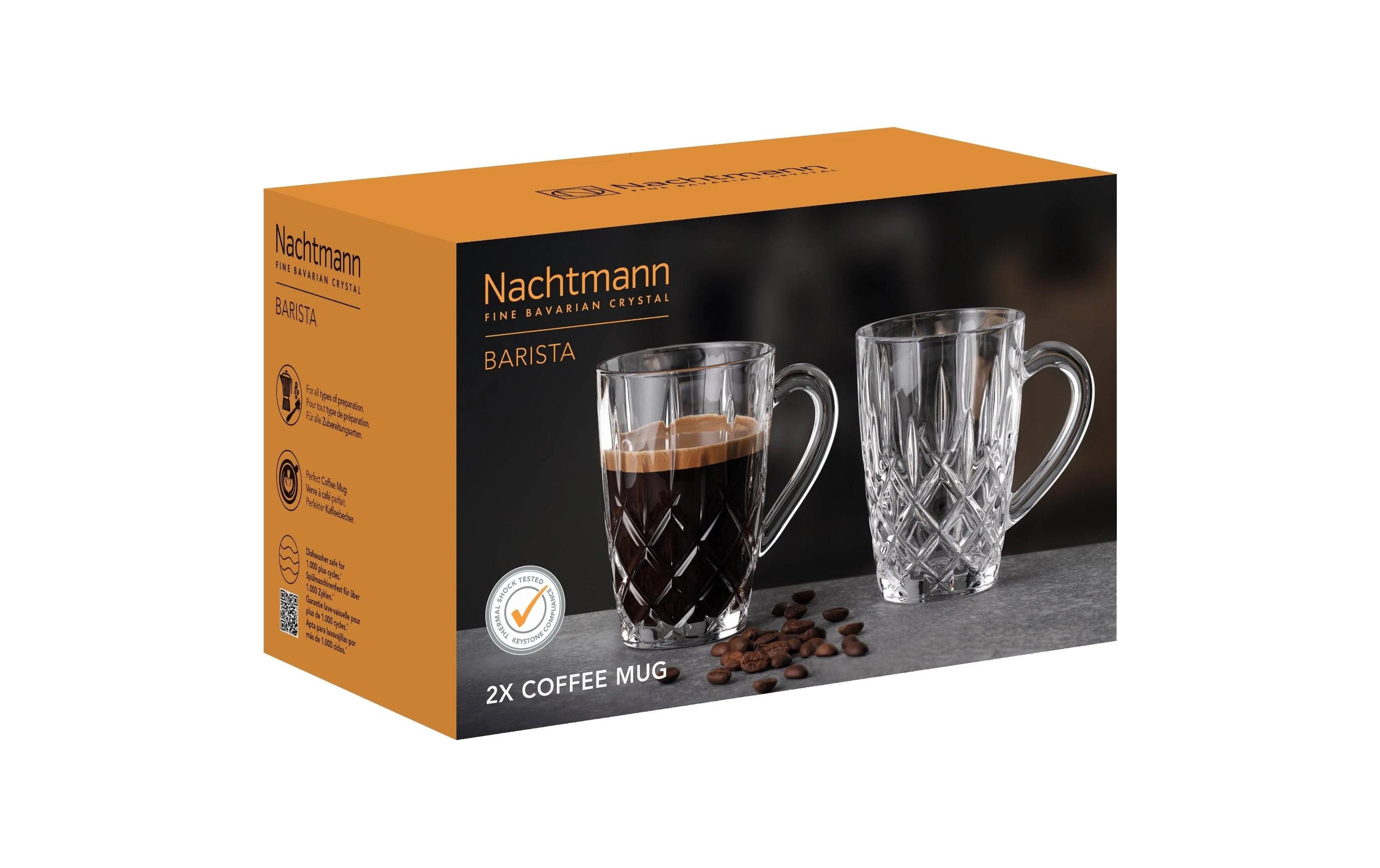 Kaffeetasse Noblesse Barista, 2 StückSet aus zwei transparenten Kaffeetassen aus Kristallglas