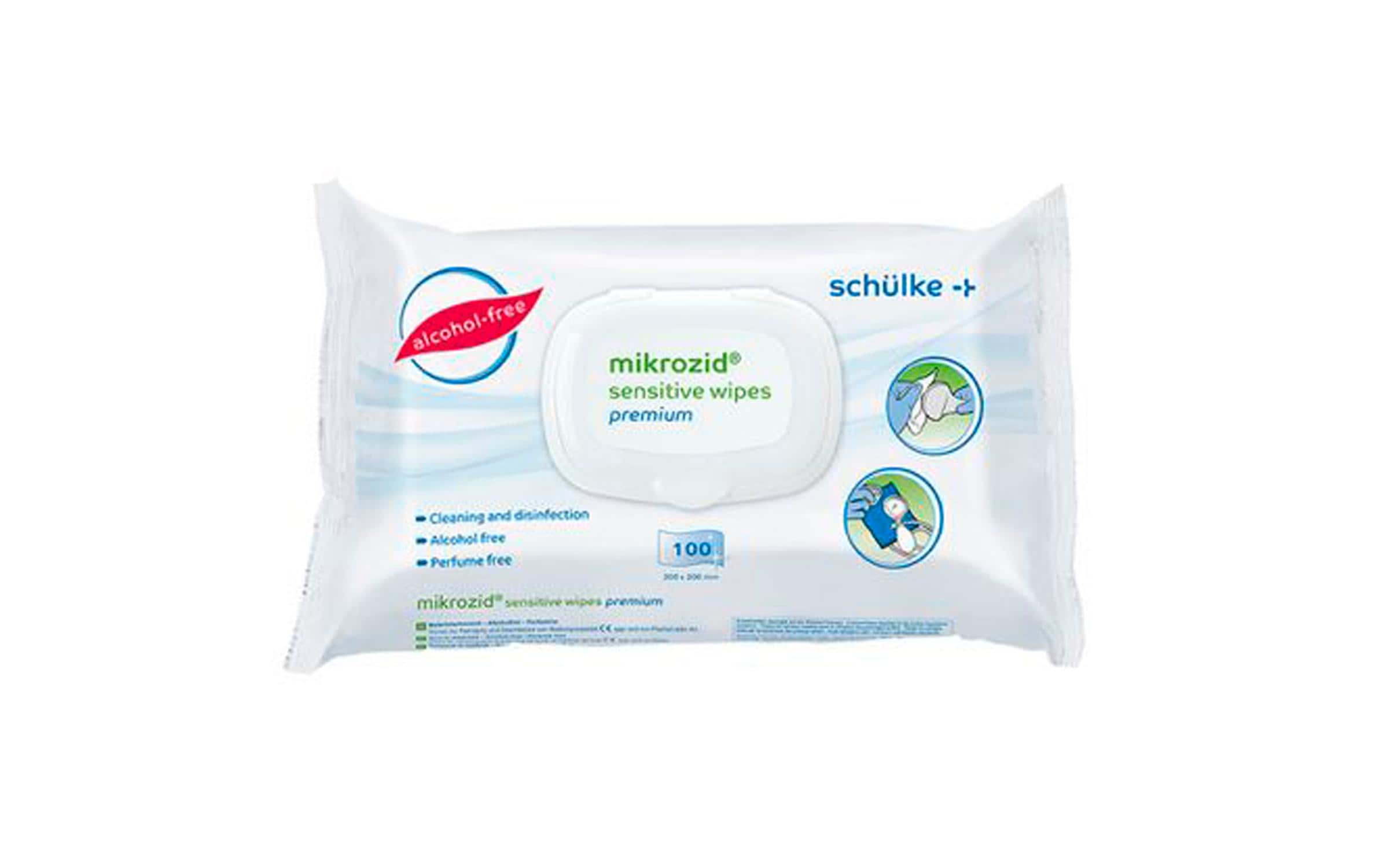 Mikrozid sensitive wipes premium 100 StückAlkoholfreie Tücher zur Desinfektion