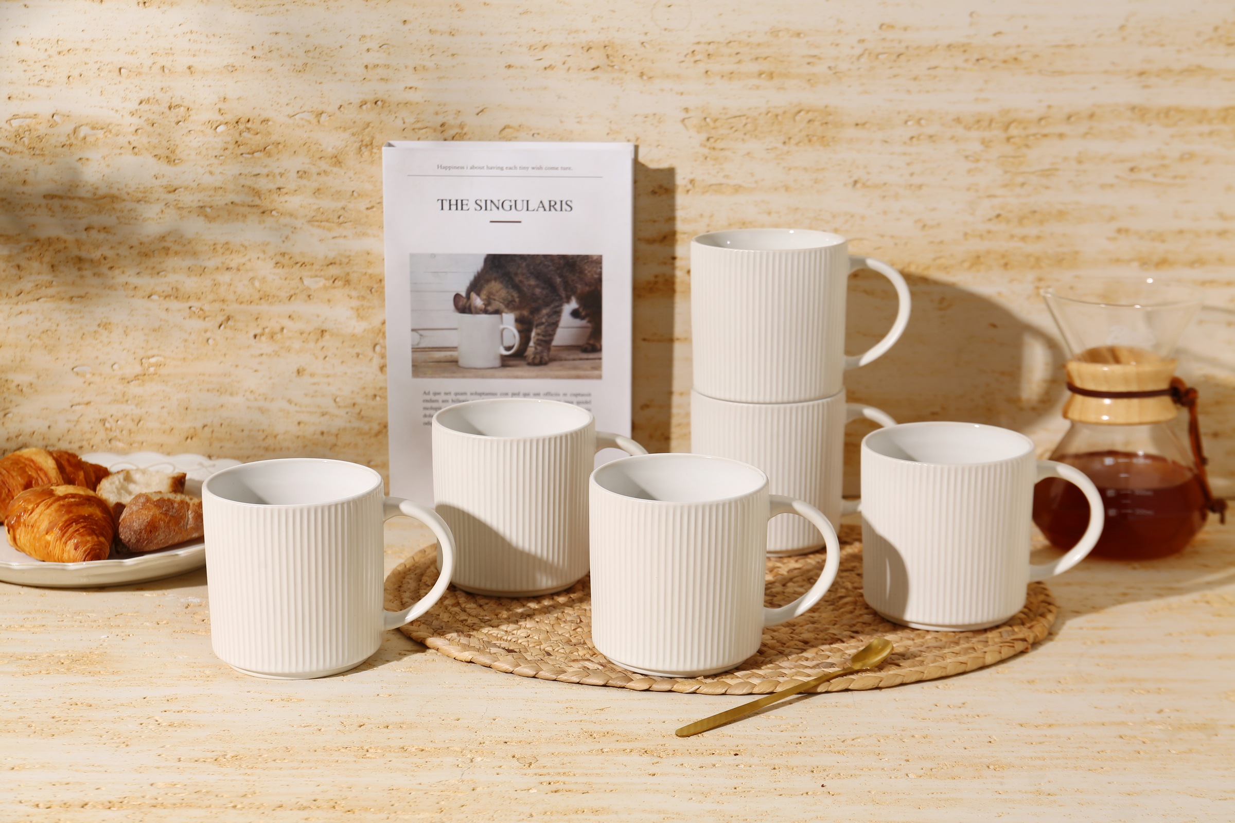 GOODproduct Becher »Kaffeebecher Ylvii, 6er Set« spülmaschinenfest und mikrowellengeeignet, 460 ml