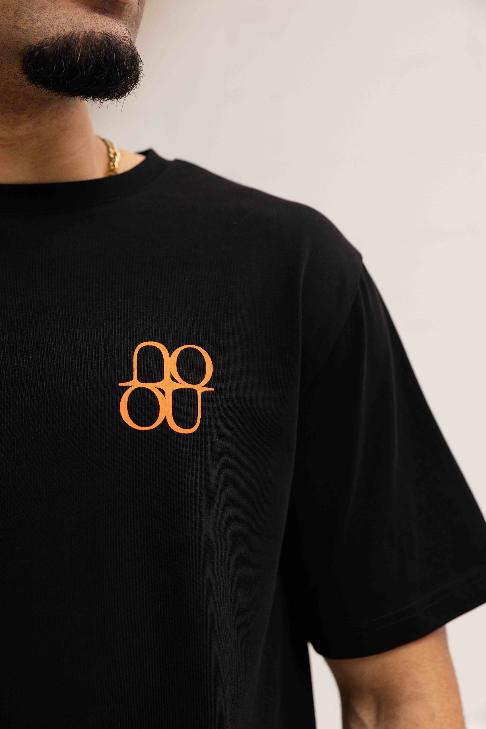 24 Uomo Symbol T-Shirt Heren Zwart/Oranje