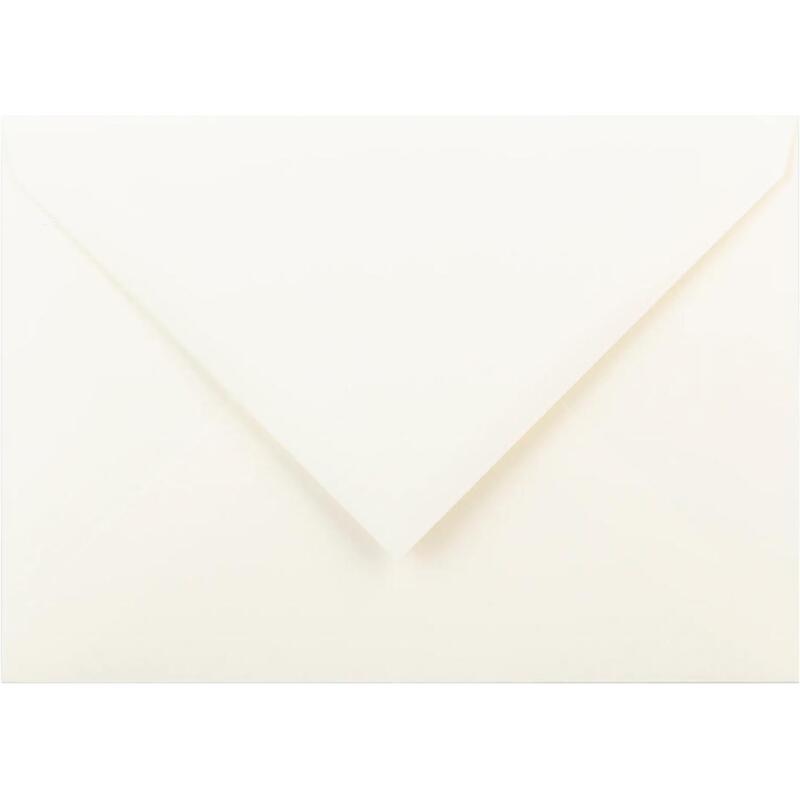20 enveloppes C6 (114x162mm) Vélin pur coton gommées - Crème