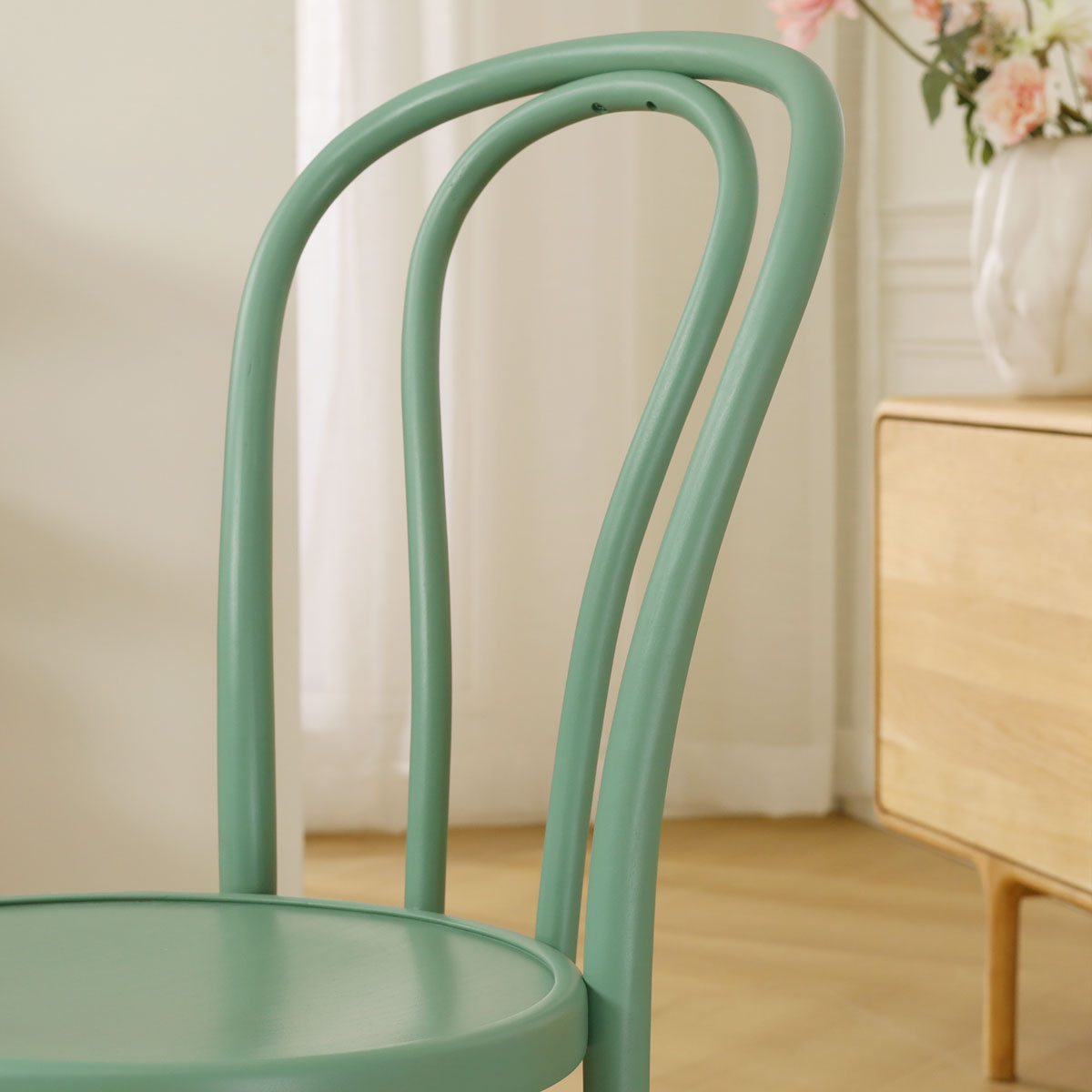 Houten bistrostoel Vienna no. 18  - groen