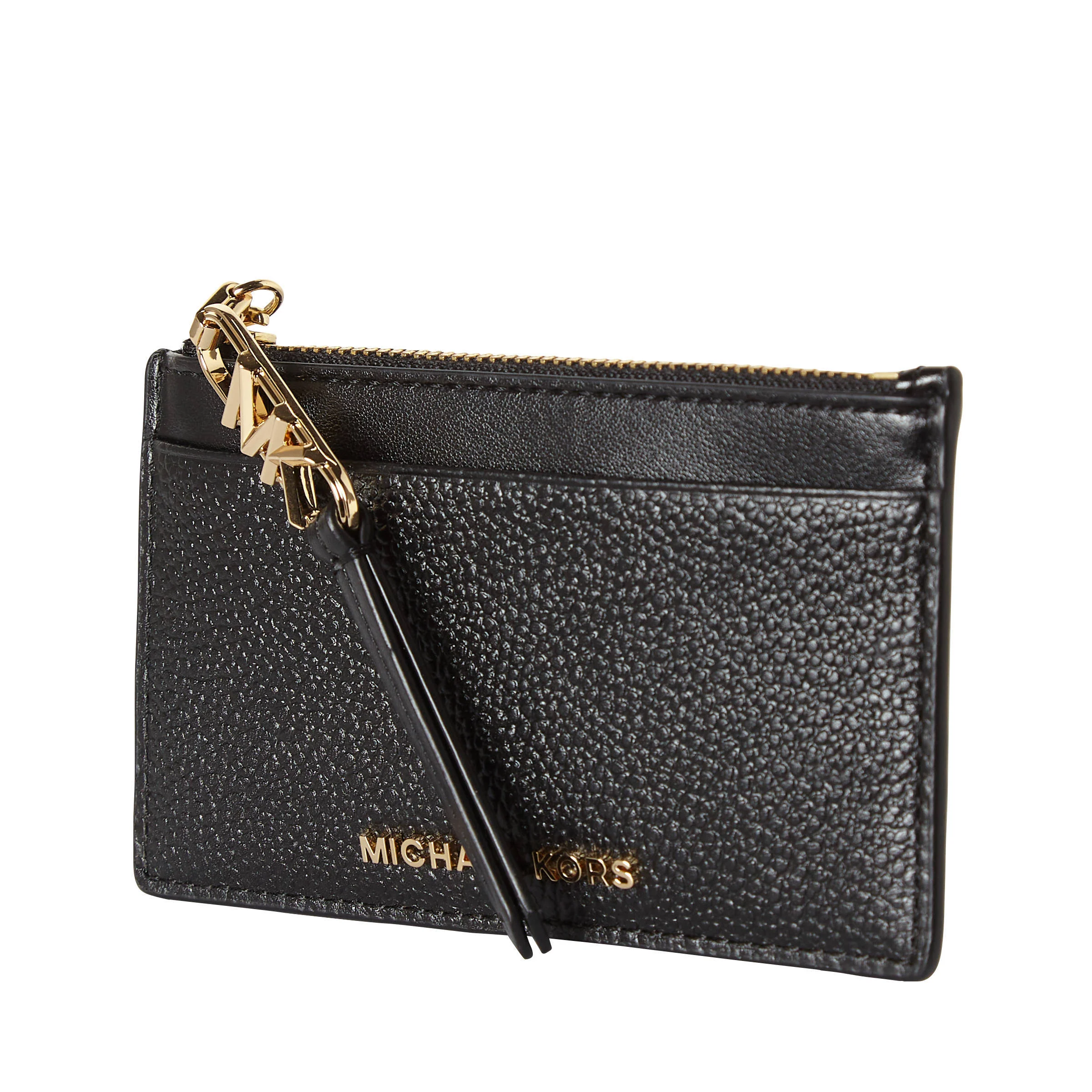 Michael Kors leren pasjeshouder Empire zwart