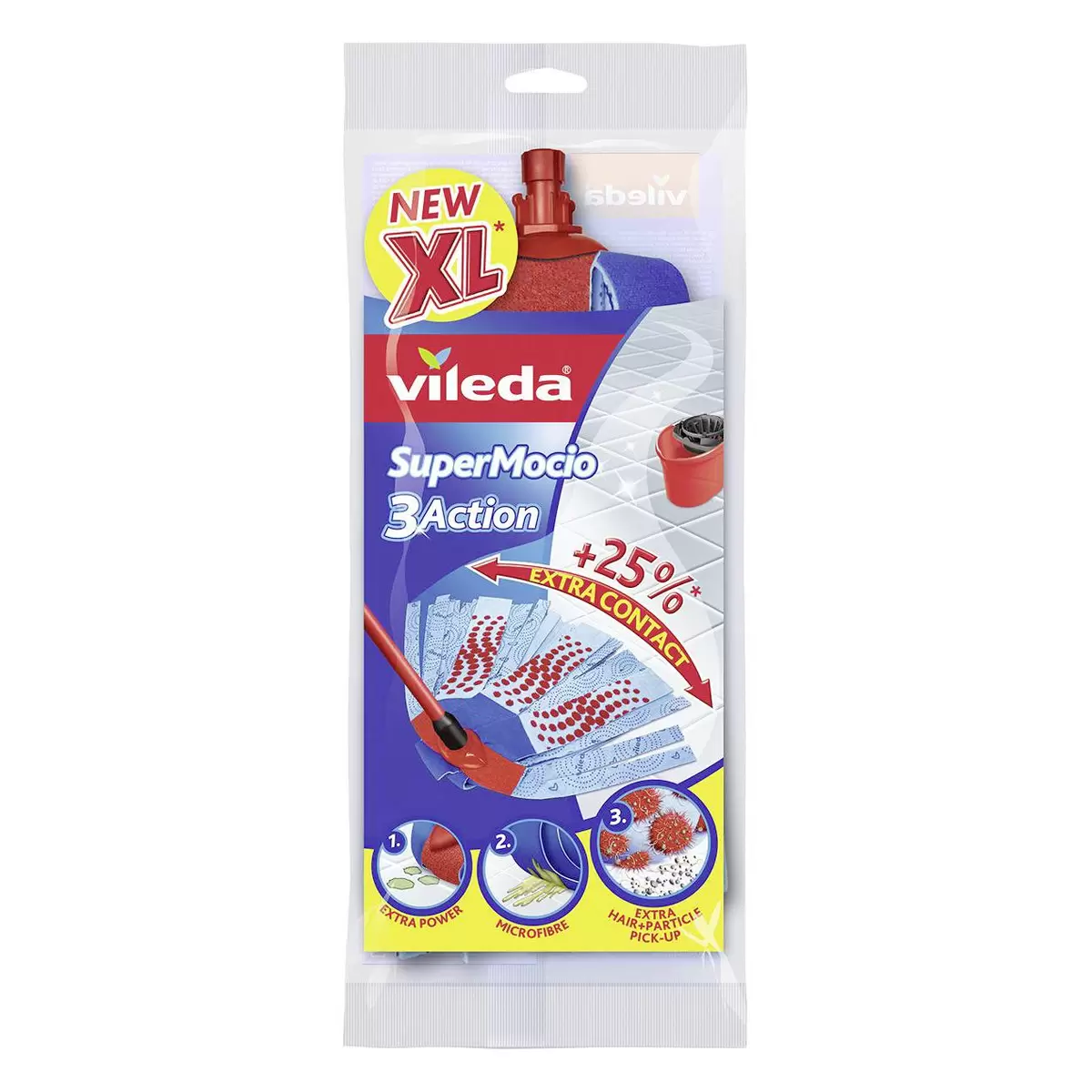 Ersatzkopf Vileda blau,rot
