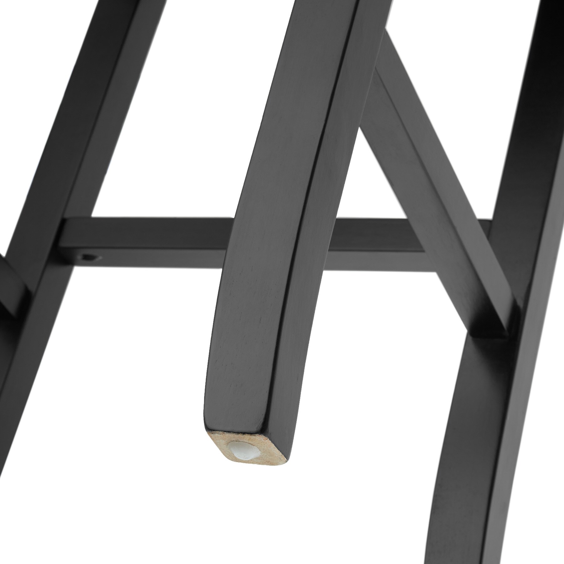 tectake® Barhocker, gepolstert mit Rückenlehne, Stuhlbeine aus Massivholz, Sitzhöhe 76 cm