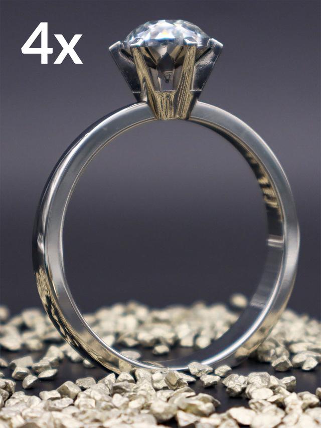Serviettenring Diamant mit Box, 4er-Set