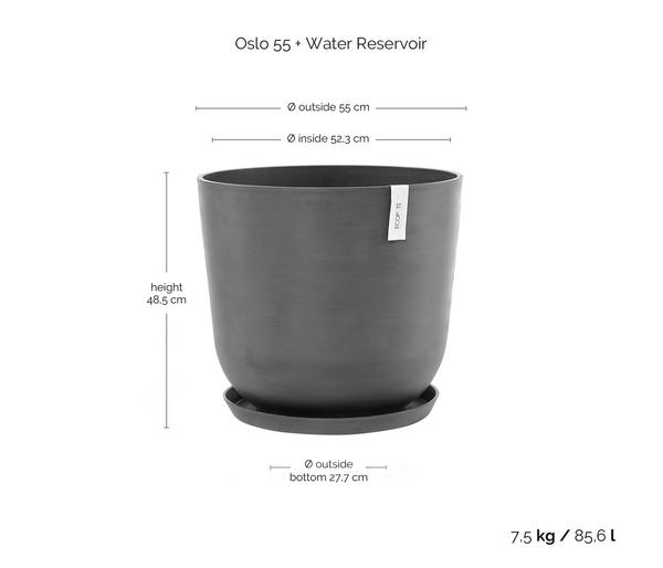 Ecopots Kunststoff-Topf Oslo mit Wassersystem,