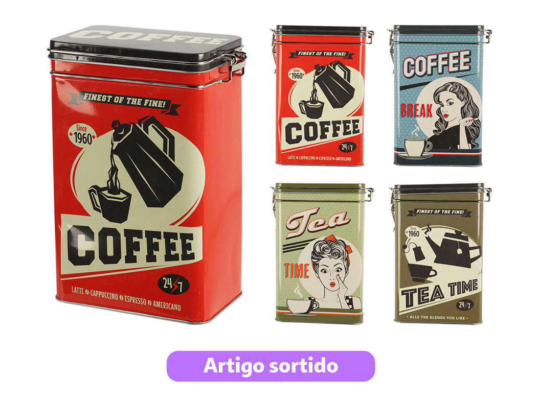 LATA ARRRUMAÇÃO METAL 13X7.5X18CM MODELOS SORTIDOS