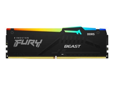 Kingston FURY Beast - DDR5 - sett - 128 GB: 4 x 32 GB - DIMM 288-pin - 5200 MT/s / PC5-41600 - CL40 - 1.25 V - on-die ECC