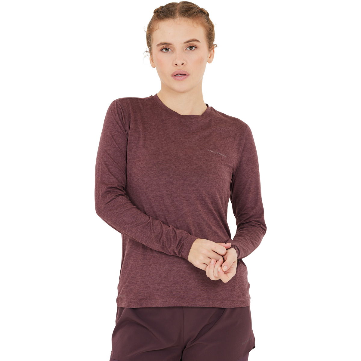 Endurance Alvaly Melange Langærmet Trænings T-shirt Dame