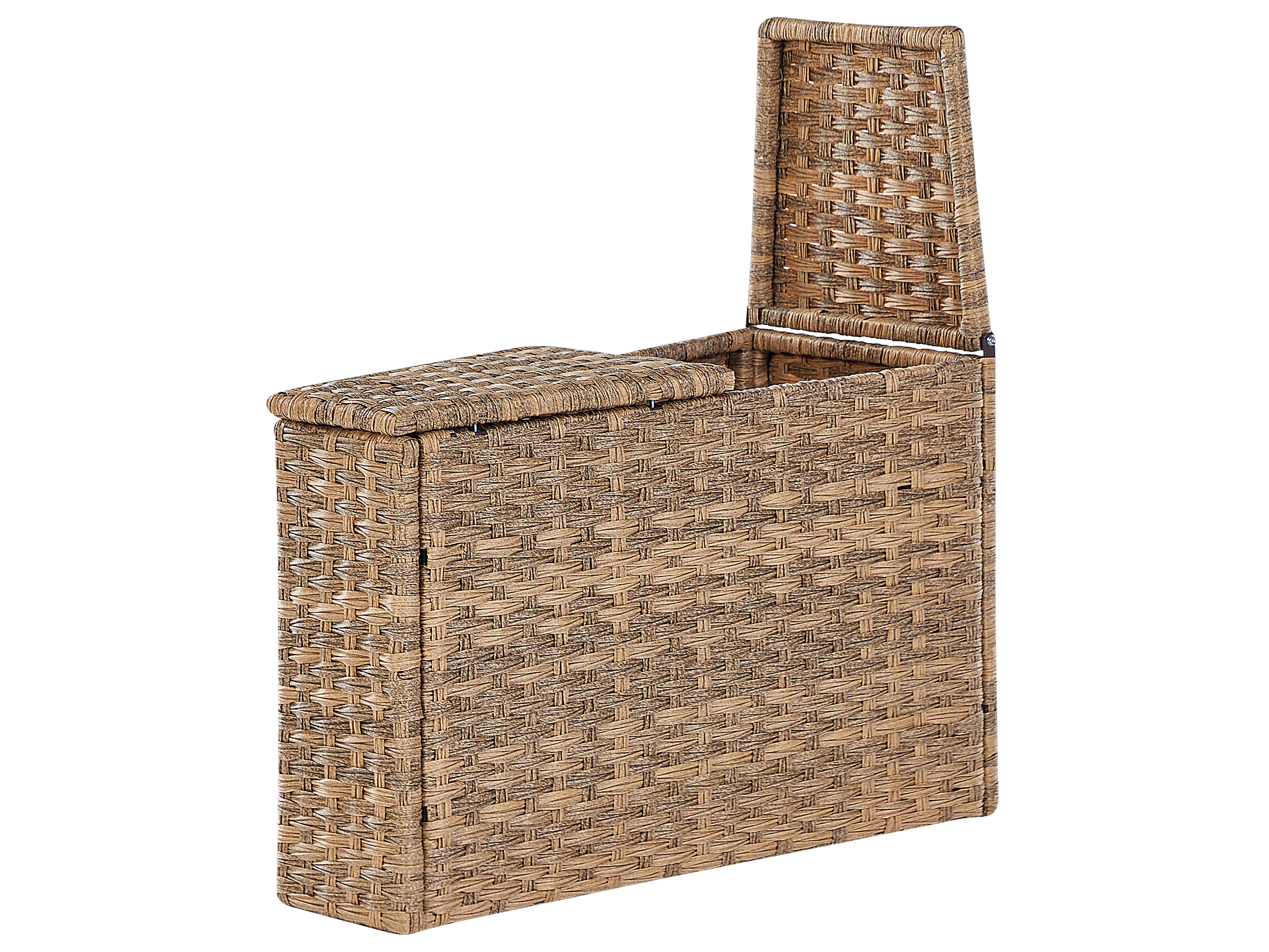 Loungeset met tafel 9-zits SEVERO PE rotan Goudbruin