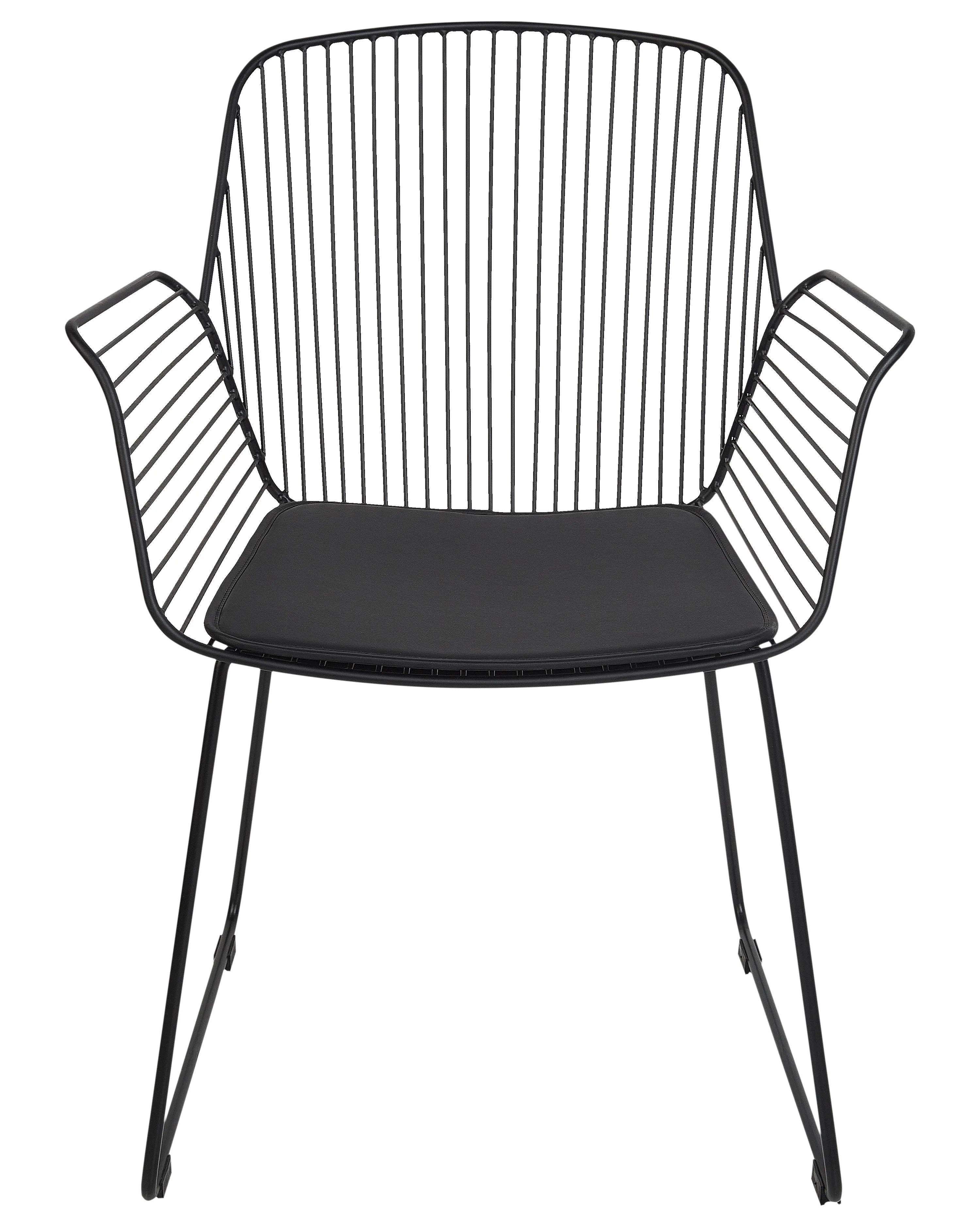 Set van 2 eetkamerstoelen APPLETON Metaal Zwart