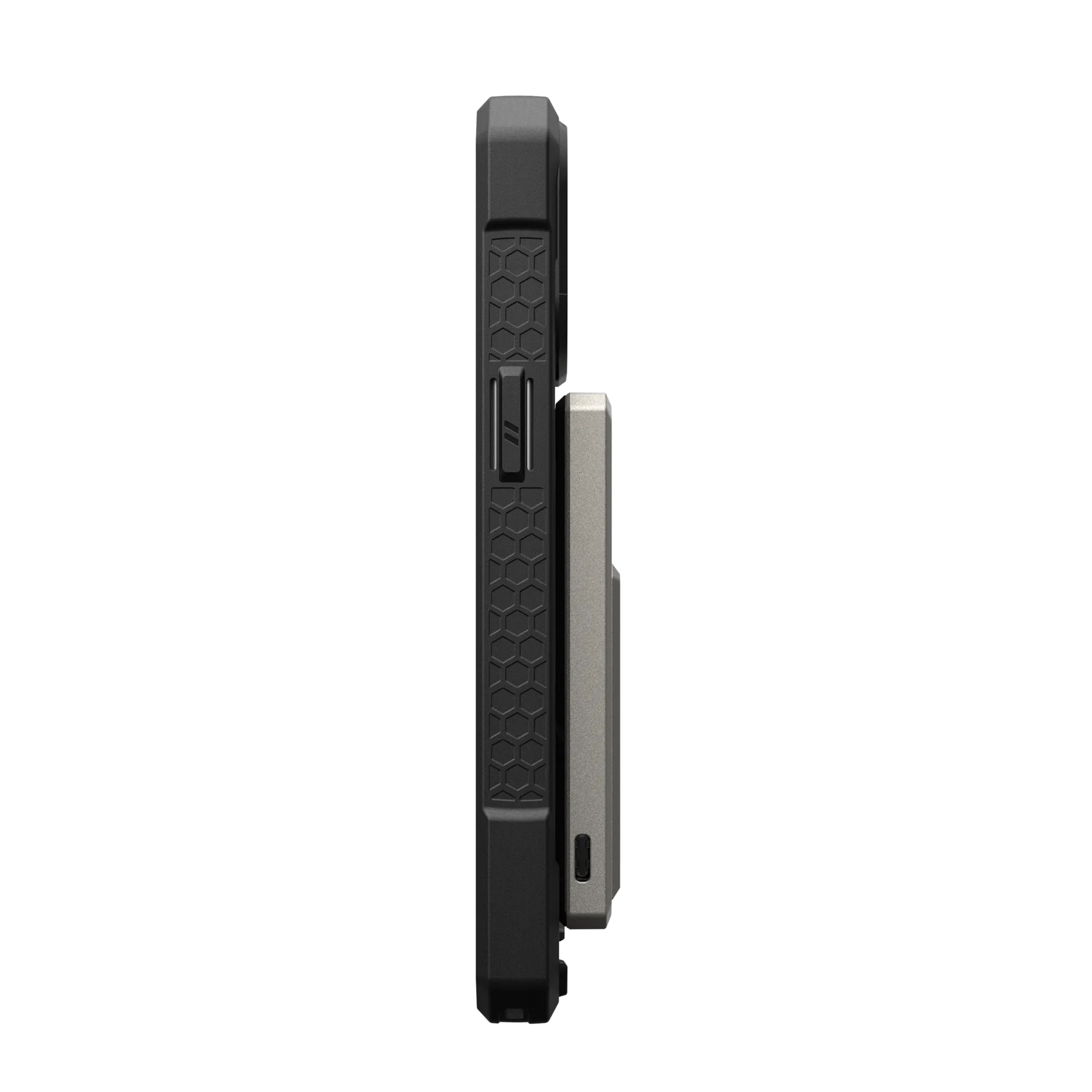 (20W) 5000mAh Rugged Magnetische MagSafe Powerbank USB C Ladegerät mit Kickstand   USB C Ladekabel (9B4417113636) - Titan Natur