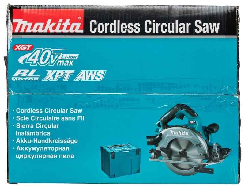 Makita HS003GM202 40 V Max Cirkelzaag 190 mm 4,0 ah accu (2 st), snellader, aws zender, in mbox