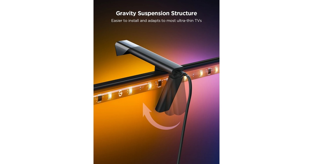 GoveeTV Backlight 3 Lite ledstrip  (Zwart, 2,4GHz wifi, Bluetooth, voor 55 - 65 inch tv's)