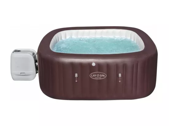 Spa gonflable carré - Maldives Hydrojet Pro - 5 à 7 personnes - L 201 cm x l 201 cm x H 80 cm - Rouge