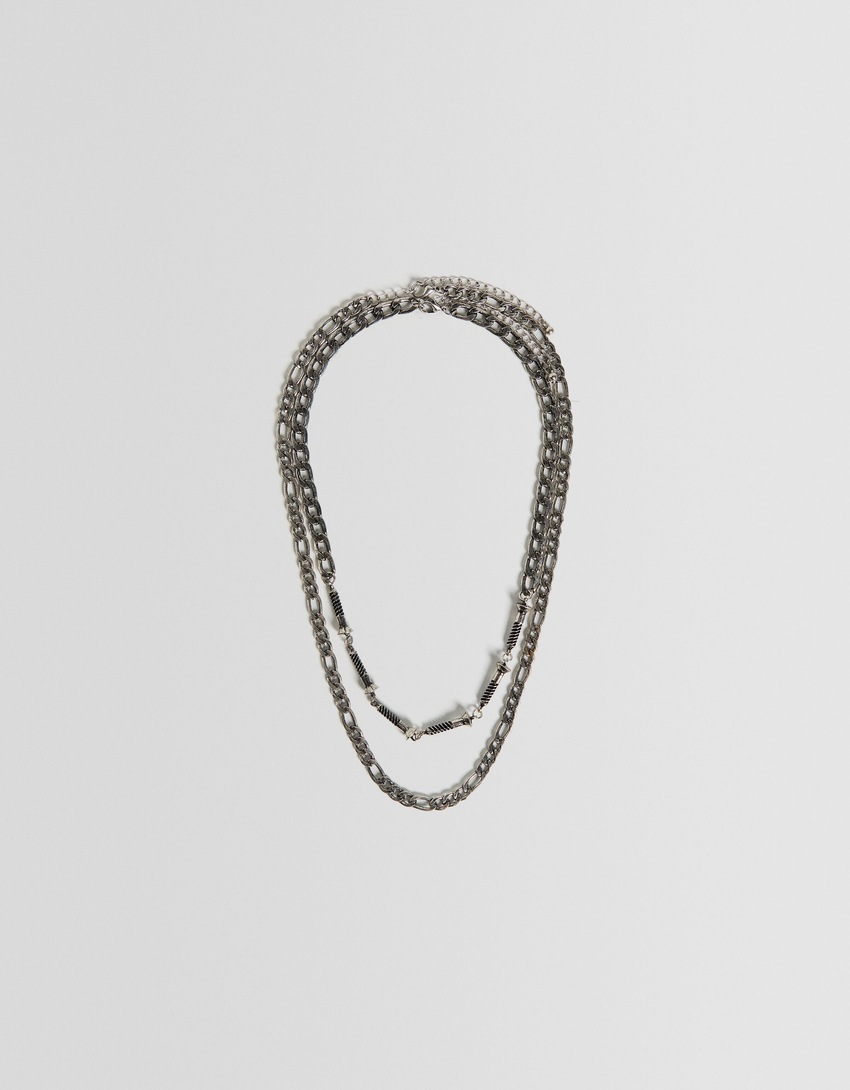 Conjunto de 2 colares com fecho de rosca