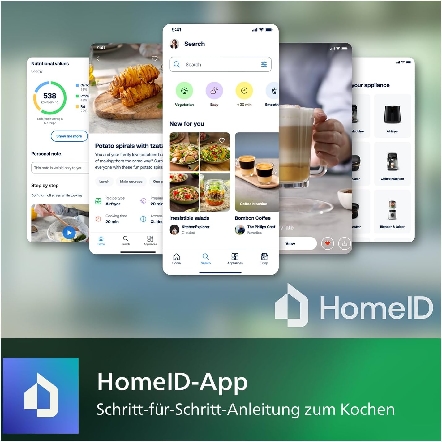 Philips Airfryer Combi 7000 Serie XXL - 8,3 l (2 kg), 22-in-1-Heißluftfritteuse, WiFi-Verbindung, 99% weniger Fettzugabe** mit Rapid CombiAir, HomeID App, Schwarz (HD9876/90)