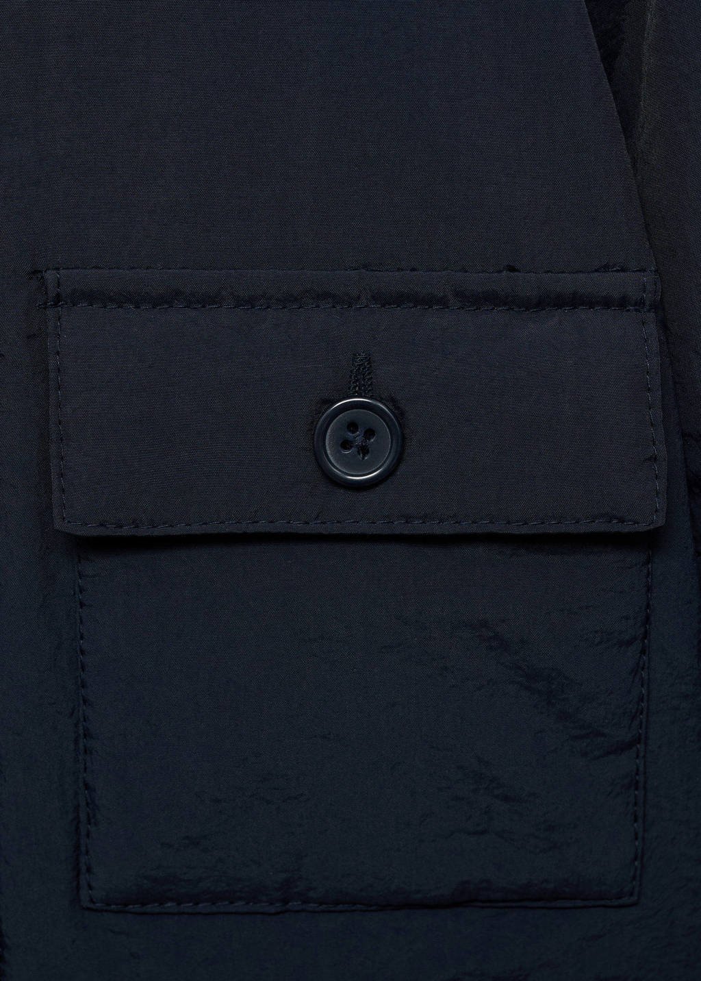 Mango Kids gewatteerde winterjas donkerblauw