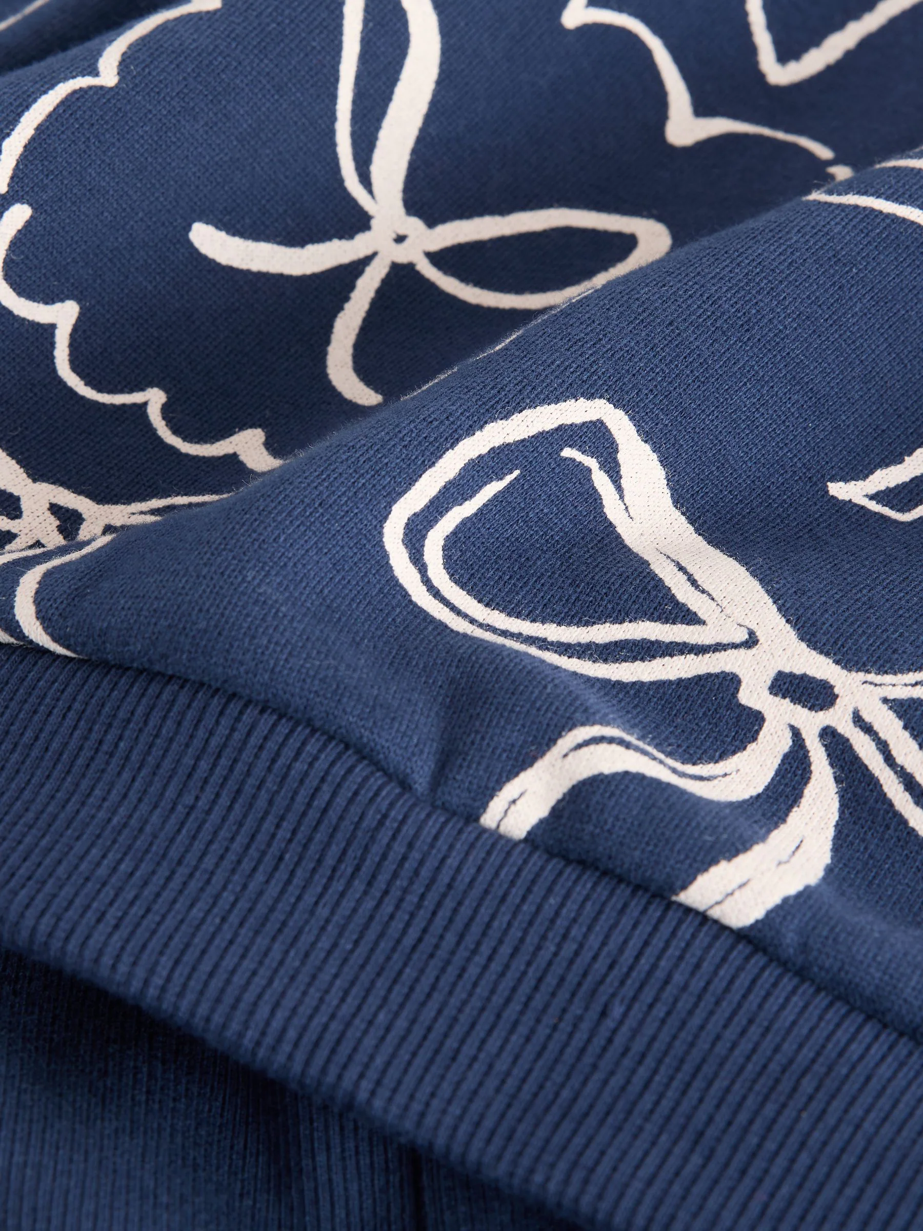 Marineblauwe Strik Print - Set van sweatshirt en uitlopende legging (3mnd -7jr)