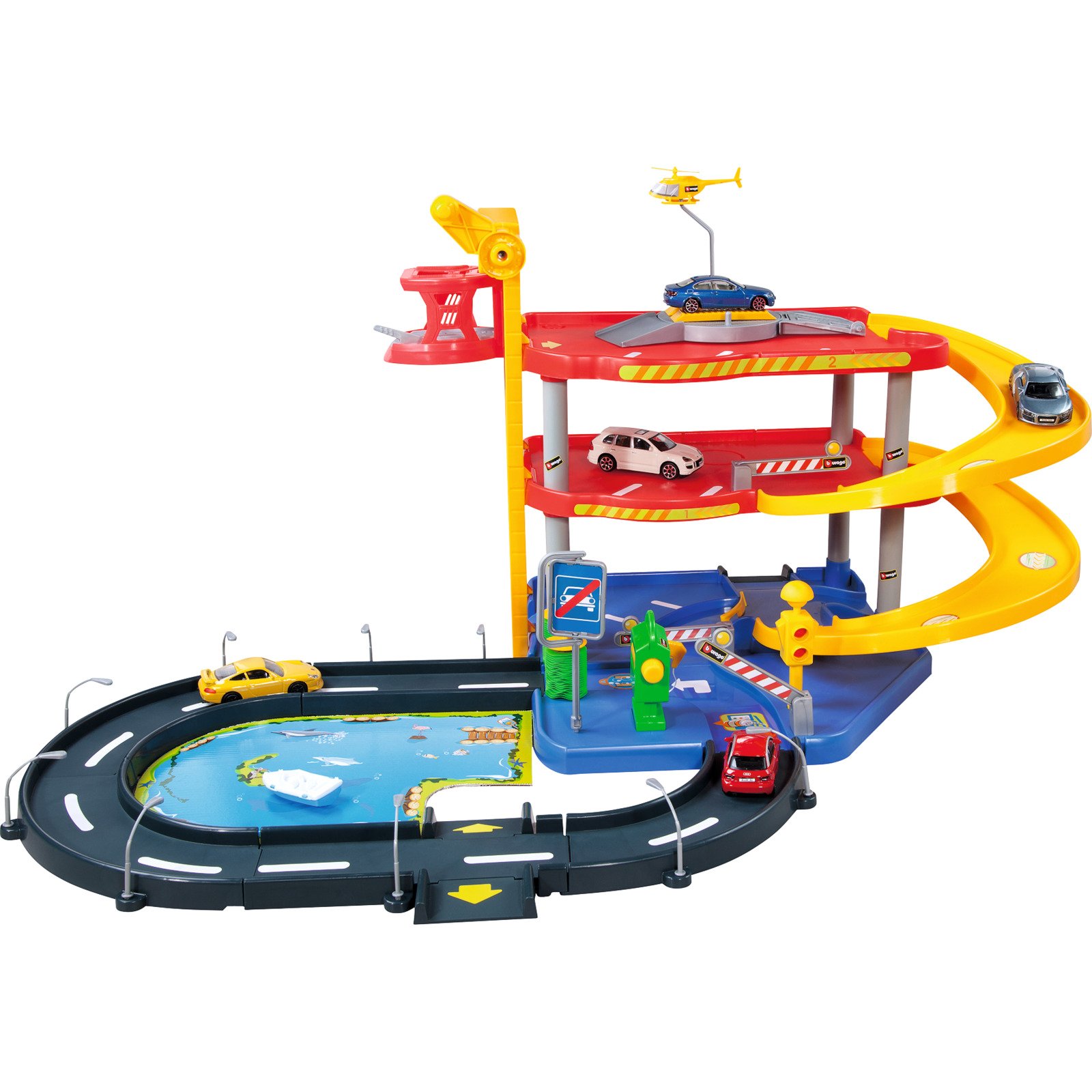Burago Parking Playset mit 2 Autos
