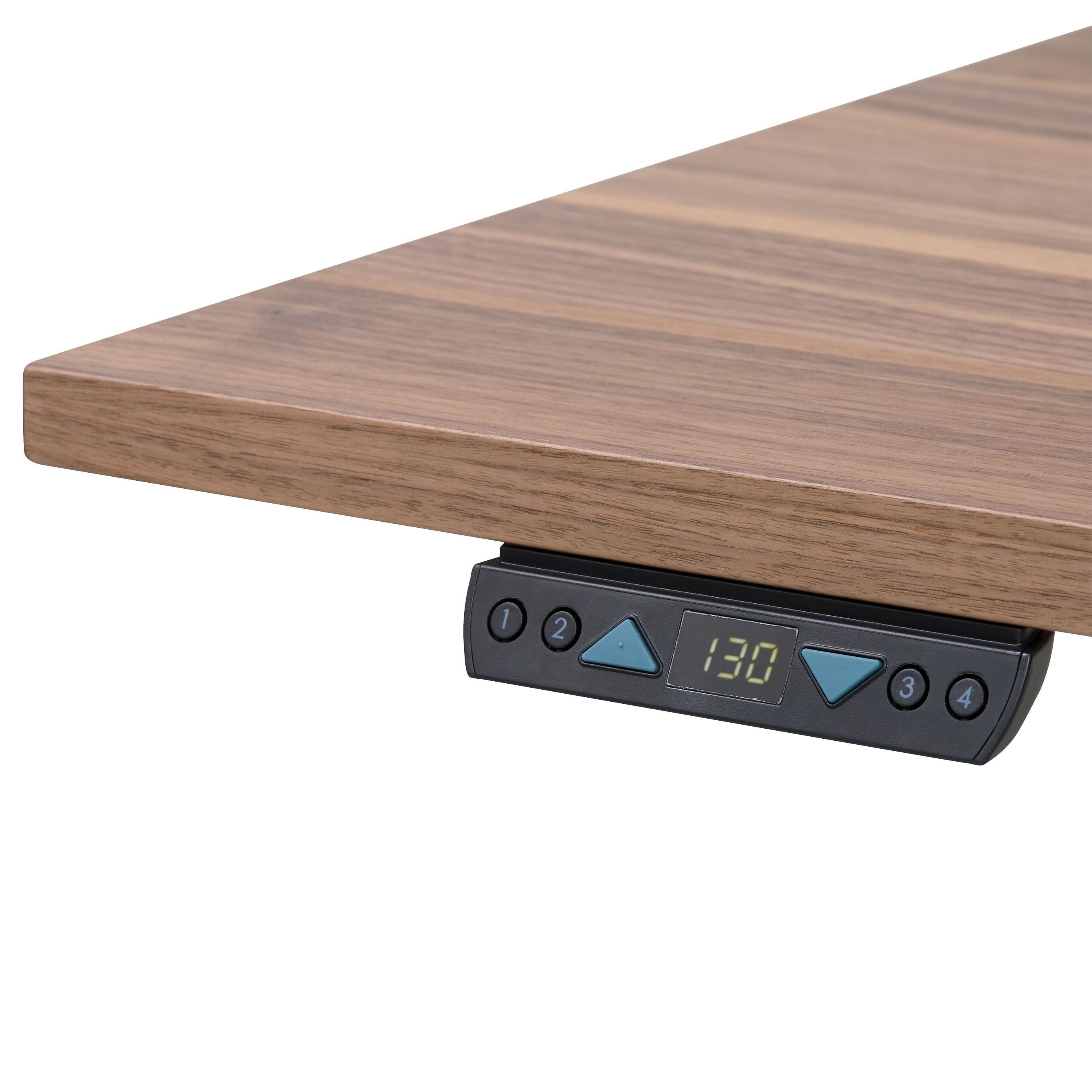 FLEXCUBE PROFI Schreibtisch höhenverstellbar - Nussbaum / B: 200.0 cm x T: 80.0 cm x H: 67.0 cm