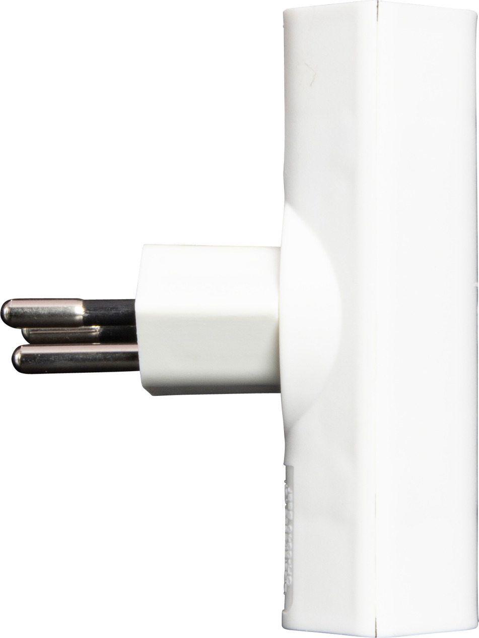 cleverLINE 300° Drehbarer 2-fach Mehrfachstecker T13 Abzweigstecker Steckdosen Adapter Schweiz 3-polig (1508292212) - Weiss