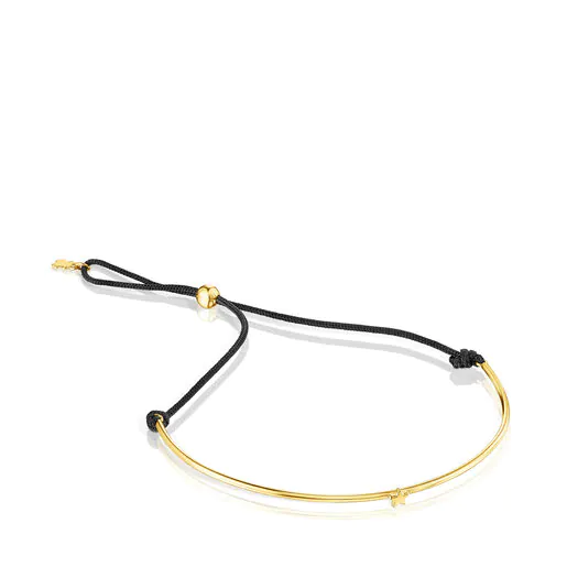 Pulseira TOUS Cool Joy em ouro e nylon com estrela.