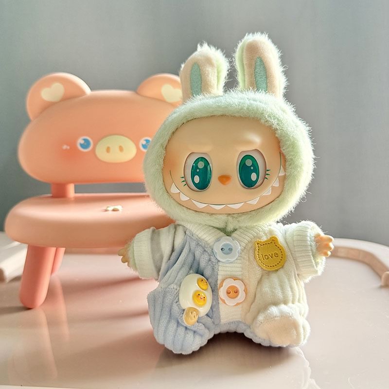 Masoom - Gestreepte overall poppenkleding - 17 cm (verschillende ontwerpen)