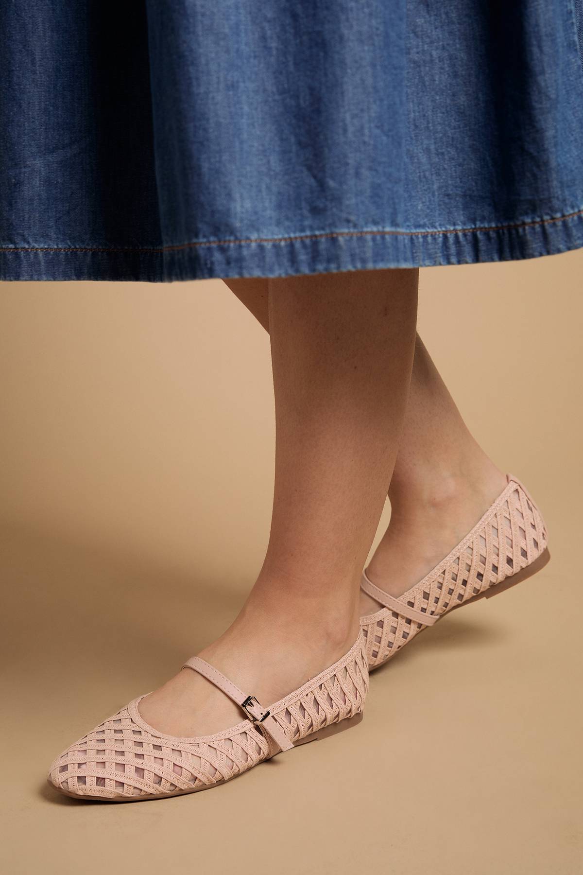 Oasis Ballerines Mary Jane Tissées Bonnie