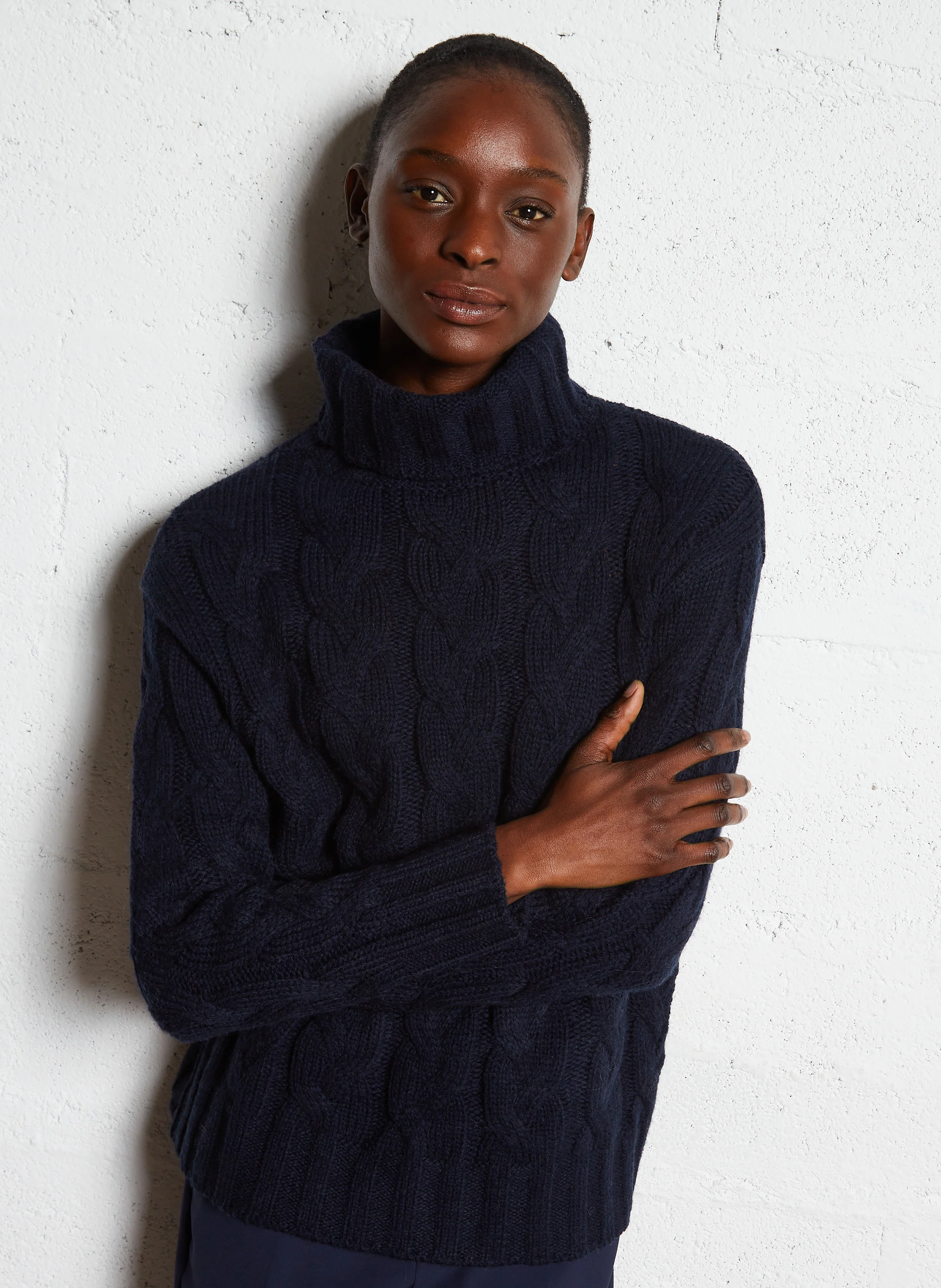 MALOLO - Pull col roulé| Bleu
