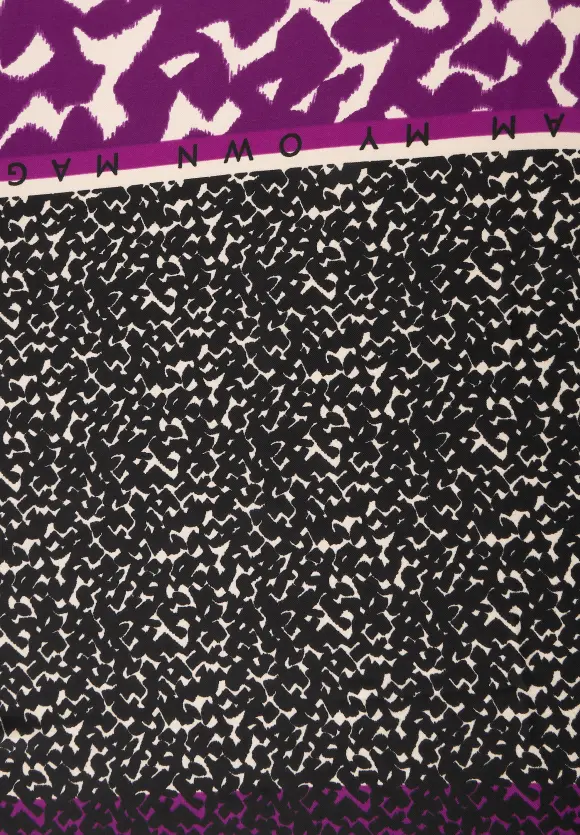 Cosy Print Longschal - deep pure lilac