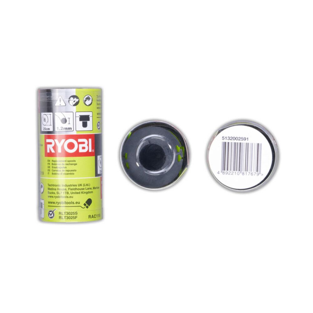 SPOLE RYOBI MED TRIMMERTRÅD 1 RAC119 3 STK